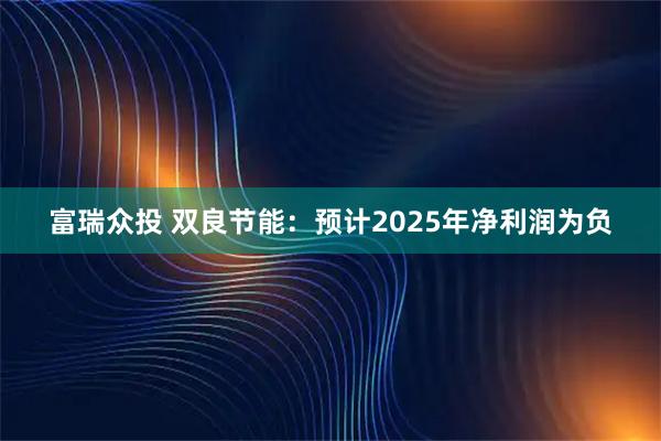 富瑞众投 双良节能：预计2025年净利润为负